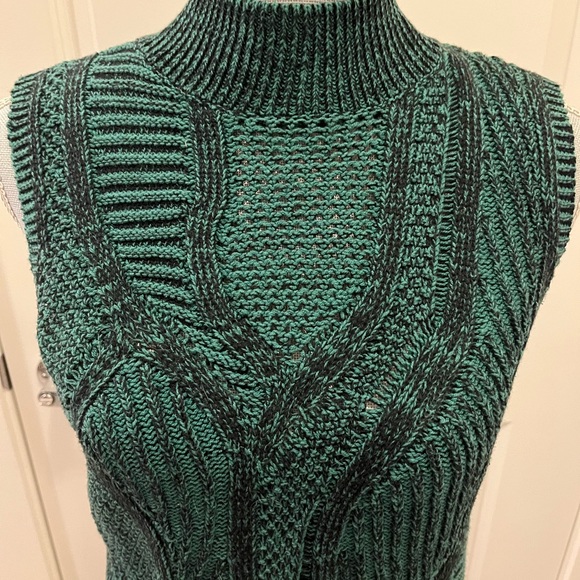 Knit Mock Neck Sweater/Vest - Picture 2 of 8